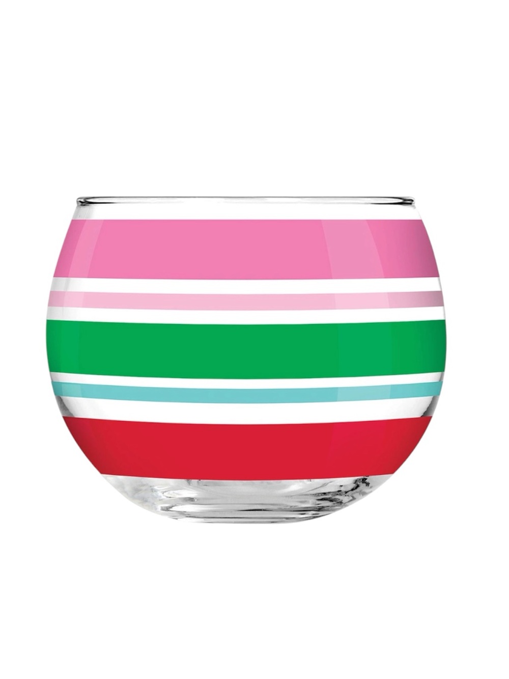 Slant Collections New Roly Poly 13 Oz. Striped Glass